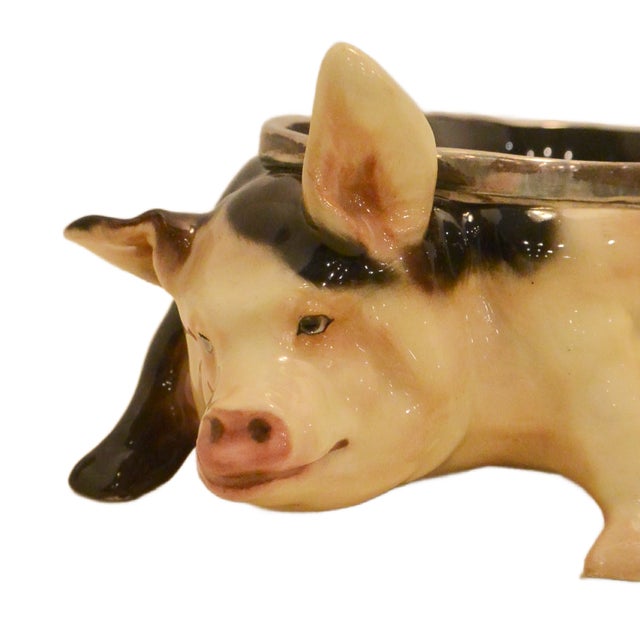A whimsical and rare mid-century treasure for the discerning porcelain collector. This Royal Doulton "Pig Bowl" (Model HN...
