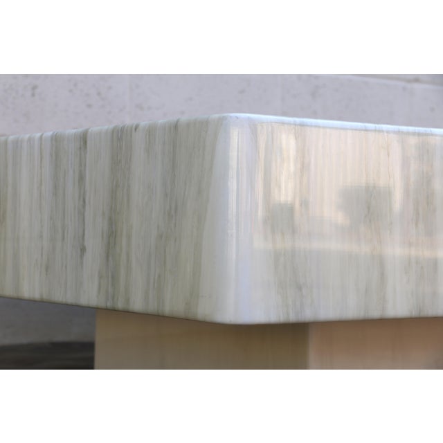 1970s Vintage 1970s Italian Faux Marble Coffee Table | Willy Rizzo Mid-Century Modern For Sale - Image 5 of 18