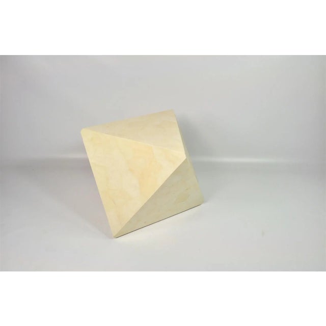 Side Table n White Rock Crystal Marquetry from Ginger Brown, in New conditions. Designed from 2000 Stamped by...