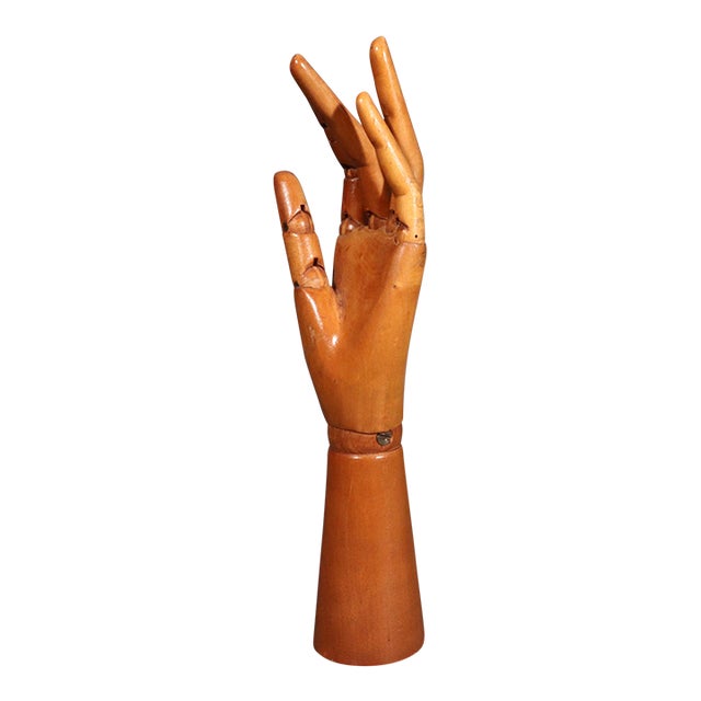 Articulated Wood Artist Hand Model | Chairish
