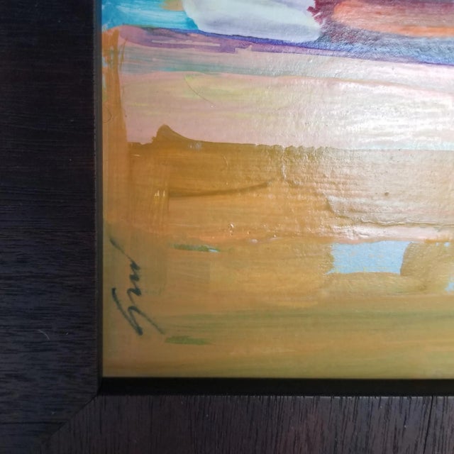 1980s Coastal Scene Painting, Framed For Sale - Image 4 of 6