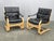 Rare pair of Scandinavian modern lounge chairs designed by Åke Fribytter for Nelo Kroken, Sweden, in the 1960s. These...