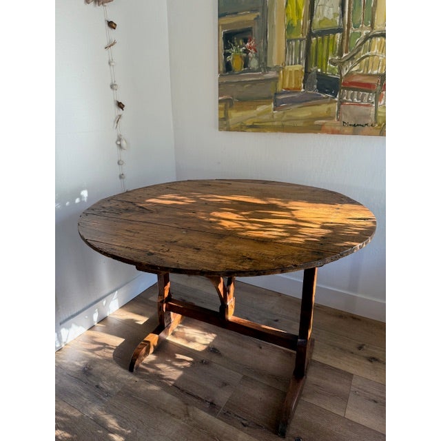 Antique French Vintner"s Wine Tasting Table For Sale - Image 4 of 5