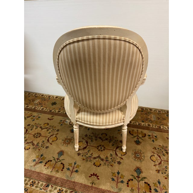 Ethan Allen French Louis XVI Style Armchairs, Pair For Sale - Image 9 of 12