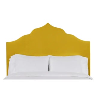 Clementine King Headboard, Golden Velvet For Sale