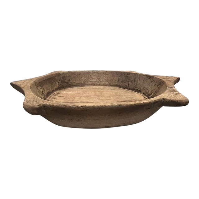 Vintage Wooden Parat Bowl For Sale