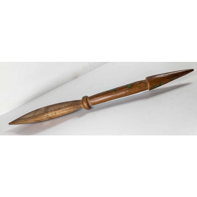 Mid-Century Wwii Era Pacific Solomon Islands Tribal Dance Paddle Club For Sale - Image 9 of 15
