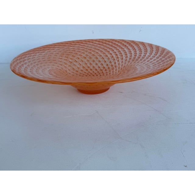 Murano Vintage Large Murano Glass Center Piece Bowl Signed For Sale - Image 4 of 11