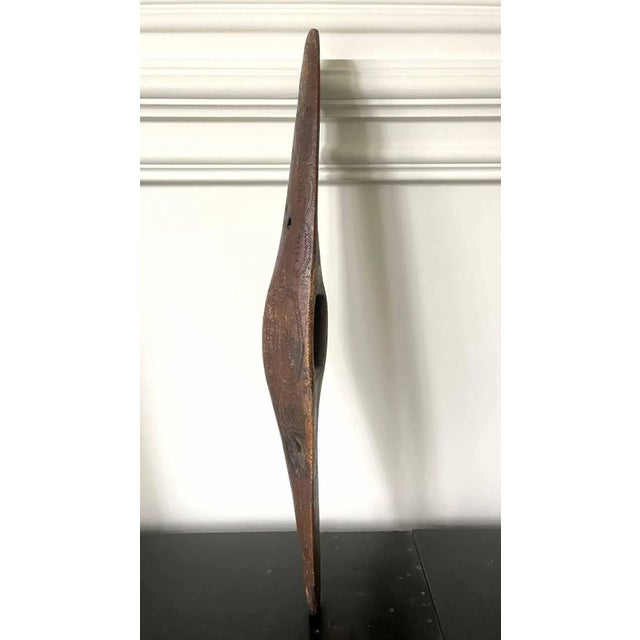 Brown Carved Wood Aboriginal Shield, Western Australia For Sale - Image 8 of 13
