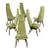 Adrian Pearsall 6 Green High Back 2051 C Dining Chairs by Adrian Pearsall for Craft Associates For Sale - Image 4 of 18