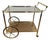 Vintage Brass and Glass Bar Cart, 1960s For Sale