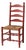 Vintage Red Ladder Back Rush Seat Chair For Sale