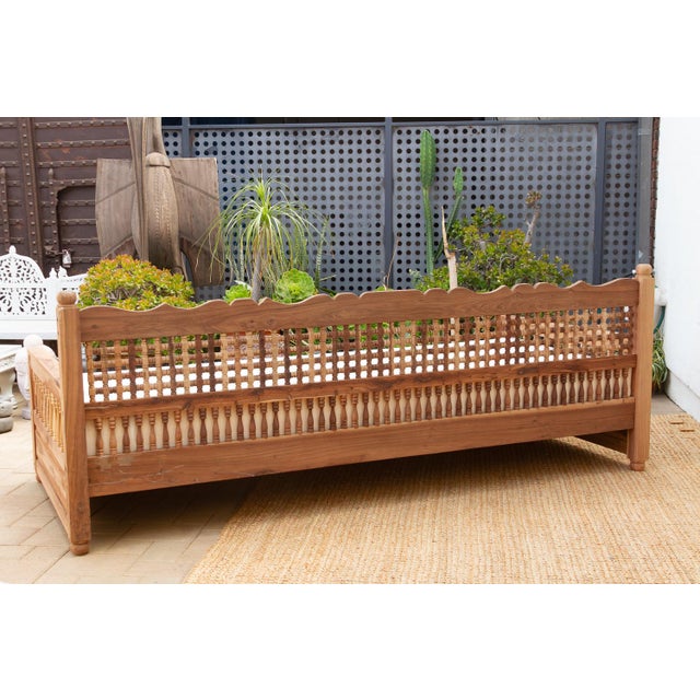 9' Long Colossal Moroccan Lattice Daybed For Sale - Image 9 of 10