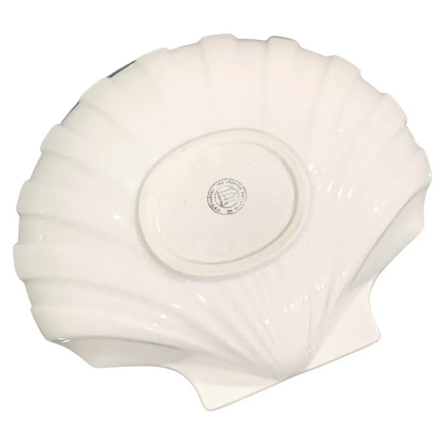 Early 20th Century Vintage Trenton Pottery Oysters & Shrimps Serving Plate With Perforated Well, Usa c.1940 For Sale - Image 5 of 8