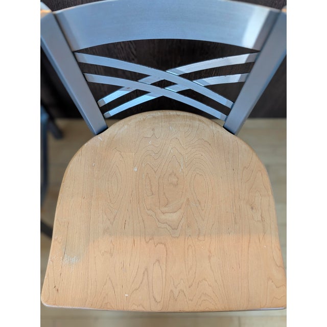 Holland Catalina Solid Maple & Stainless Steel Counter Stool Set of 3 For Sale - Image 12 of 17