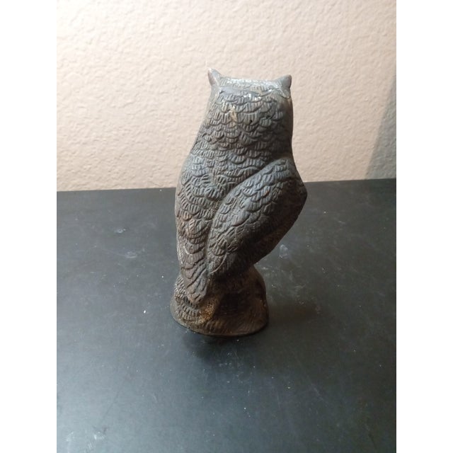 GORGEOUS Vintage Bronze 6" Owl Figurine This is a stunning vintage bronze figurine of an owl. The intricate details of the...