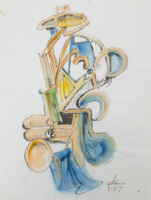 Abstract Musician - Robert Lohman, C. 1981
