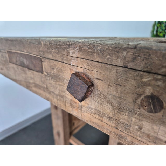 Antique Carpenter's Workbench, 1920s For Sale - Image 15 of 18