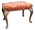 Queen Anne Style Mahogany Upholstered Footstool For Sale