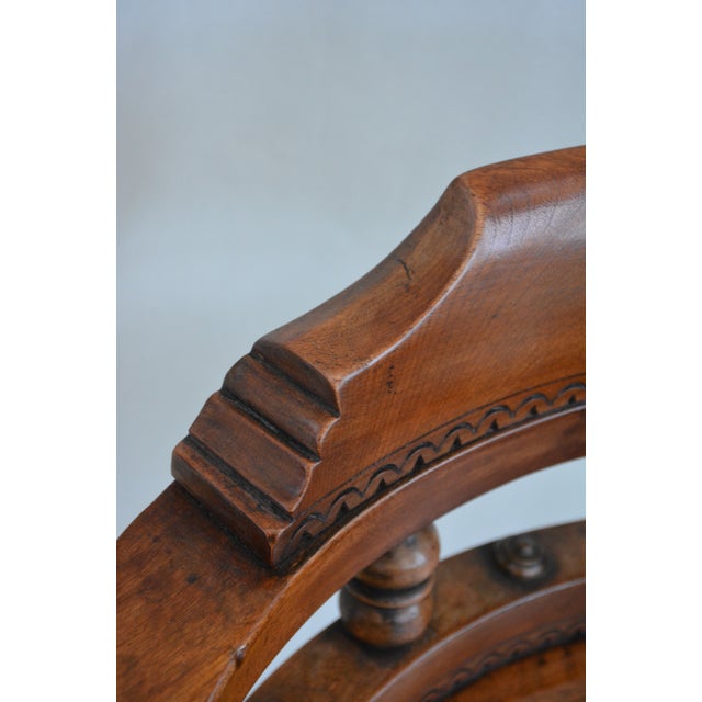 Aesthetic Movement Walnut Swivel Desk Chair, England, 1880s For Sale - Image 16 of 18