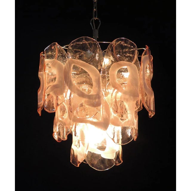 Vintage Italian Glass Chandelier, 1979 For Sale - Image 10 of 13