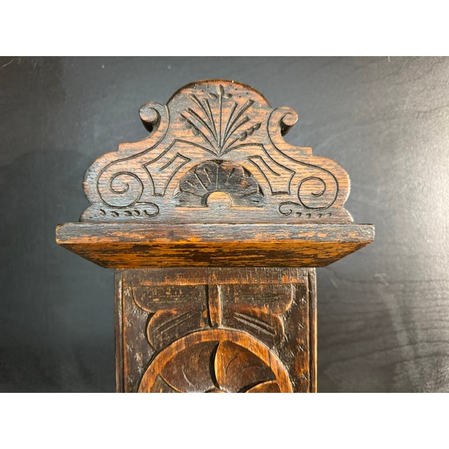Carved Oak Hallstand, 1870 For Sale - Image 4 of 11