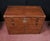 Large English Leather Campaign Luggage Trunk For Sale - Image 13 of 13