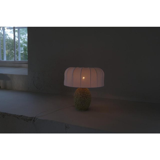 Large Mid-Century Modern Chamotte Table Lamp attributed to Gunnar Nylund for Rörstrand, Sweden, 1950s For Sale - Image 10 of 17