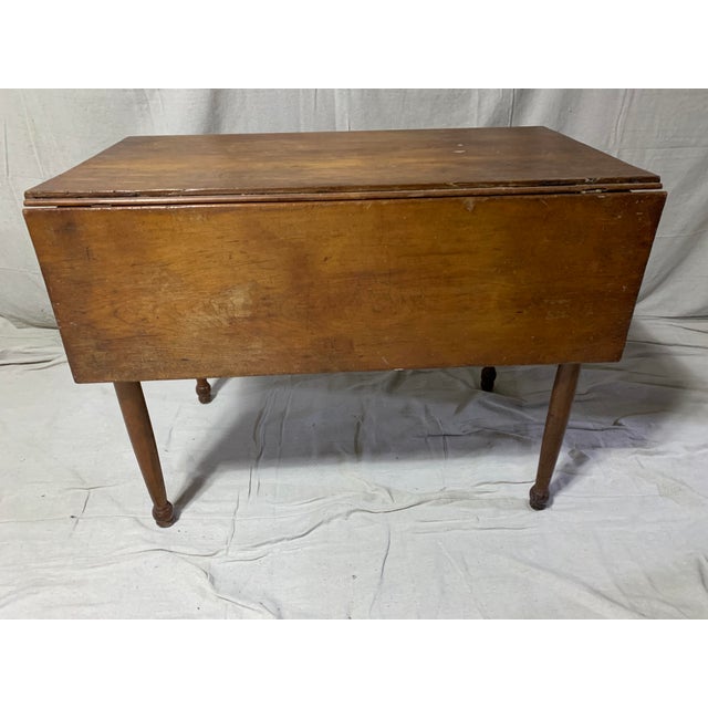 Mid 20th Century Antique Drop Leaf Table For Sale - Image 5 of 6