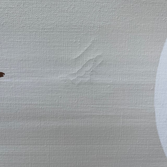 Tan Large Mid Century Modern Landscape Oil Painting Signed by Lee Reynolds. Circa 1960s For Sale - Image 8 of 18