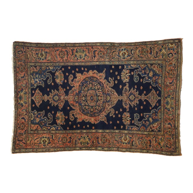 Antique Persian Malayer Rug - 03'11 X 05'11 For Sale