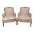 Pair of French Provential Louis XV Bergere Chairs With Feather Down Cushions For Sale