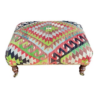 George Smith Style Kilim Ottoman For Sale
