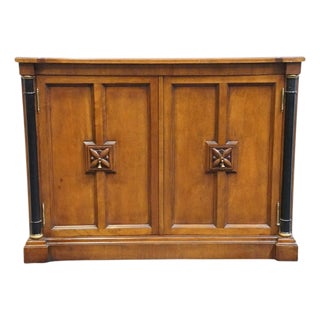 High End Vintage Solid Cherry Italian Neoclassical 40" Accent Console Cabinet For Sale