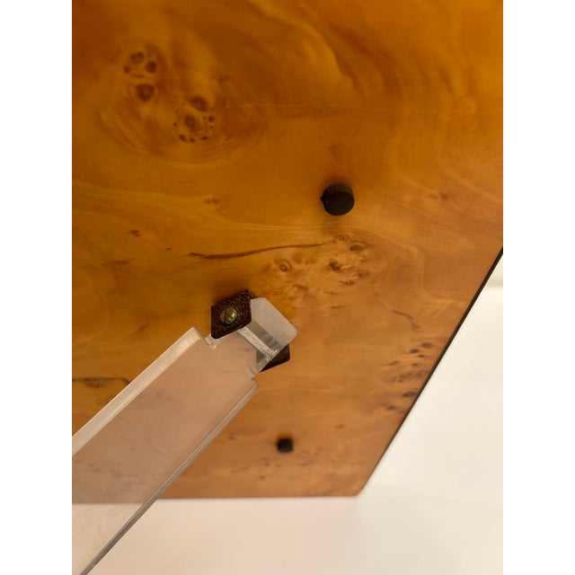 Wood Photo Frame in Briar Wood and Brass, Italy, 1960s For Sale - Image 7 of 10