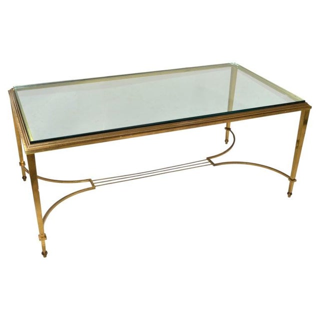1940 French Attributed to Maison Jansen Solid Patinated Bronze Glass Neoclassical Coffee Table For Sale - Image 10 of 18