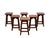 Set of 6 Solid Oak bar stools . Very nice warm Brown color . Heavy and sturdy , Ready for the next 50 years . 1970s Holland