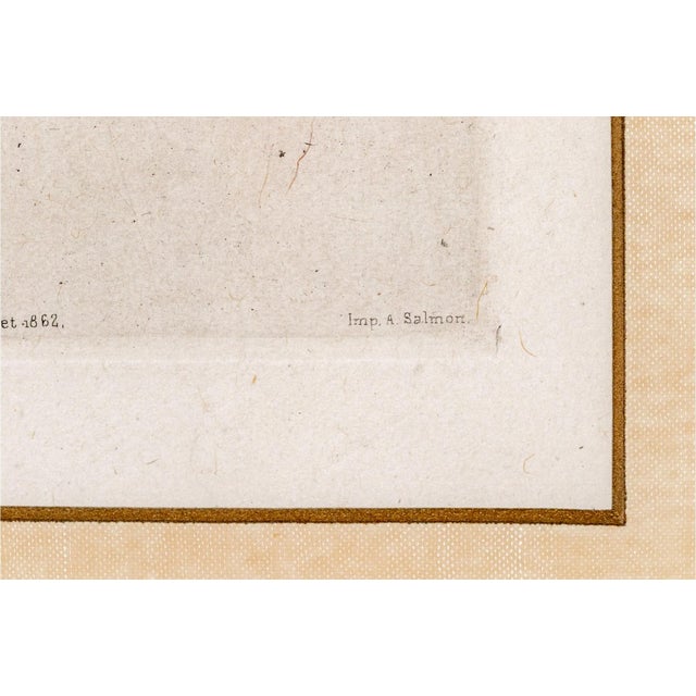Antique French Édouard Manet Etching Portrait of Charles Baudelaire in Profile Framed For Sale - Image 11 of 14