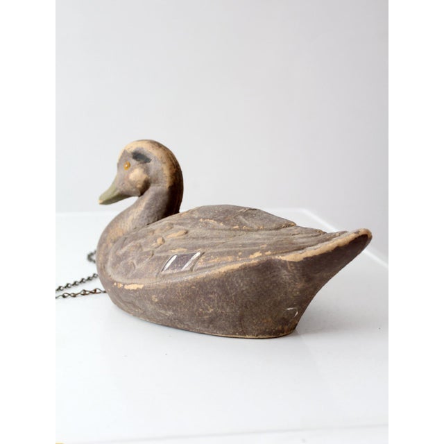 Brown 1950s General Fibre Ariduk Mallard Hen Duck Decoy For Sale - Image 8 of 16