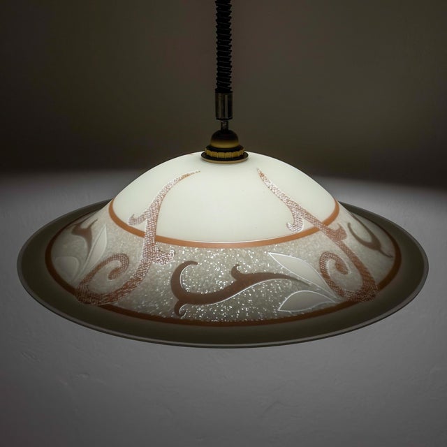 Vintage Glass Pendant Lamp, Italy, 1970s For Sale - Image 12 of 18
