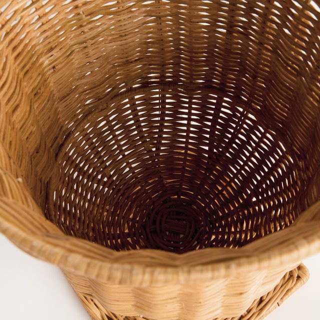 Kenneth Ludwig Chicago Chesapeake Rattan Footed Urn Narrow For Sale - Image 4 of 4