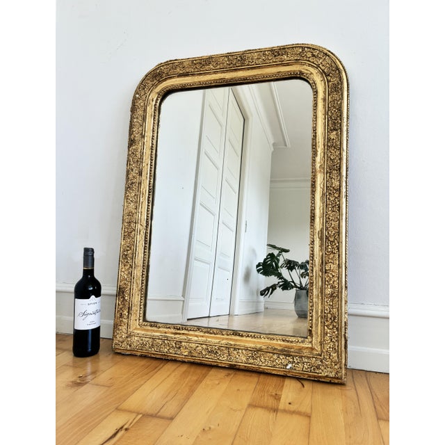 Late 19th Century Large Antique French Louis Philippe Giltwood Mirror – Late 19th Century For Sale - Image 5 of 11