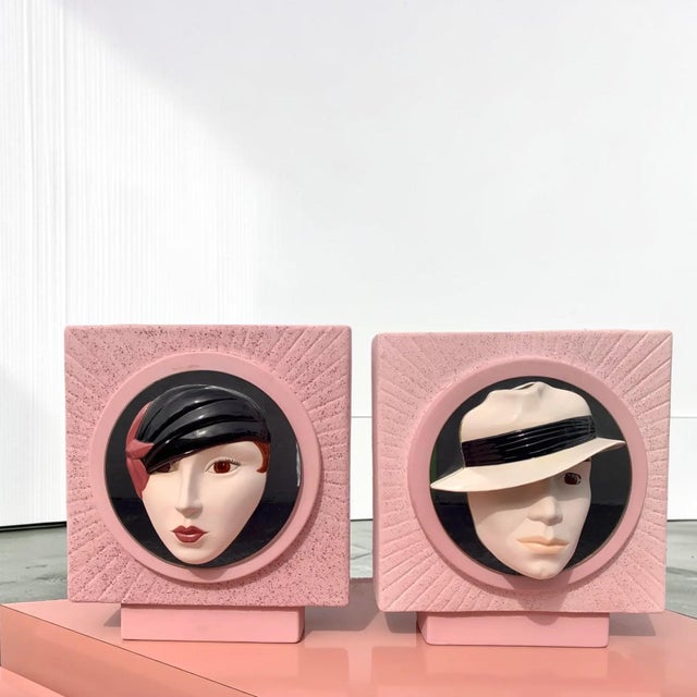 Vintage 1980s His and Hers Box Vases - a Pair For Sale In Miami - Image 6 of 13