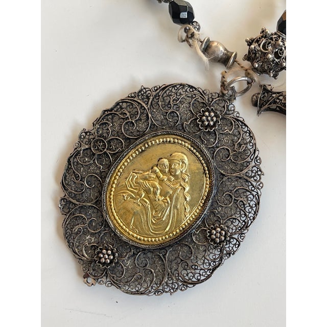 Religious Rate Antique Filigree Silver Rosary Religious Relics For Sale - Image 3 of 5