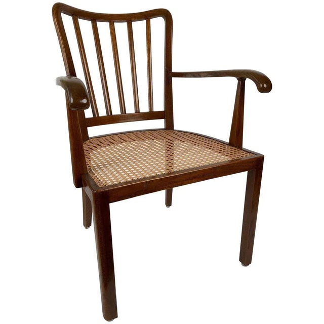Armchair with Viennese Can Seat, 1930s For Sale - Image 10 of 10