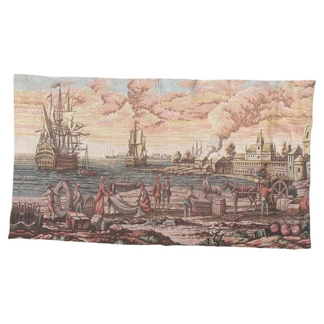 French Aubusson Style Jacquard Tapestry, 1950s For Sale - Image 14 of 14
