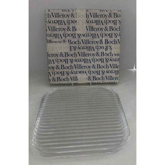Contemporary Vintage Villeroy & Boch Quadra Crystal Platter For Sale - Image 3 of 7