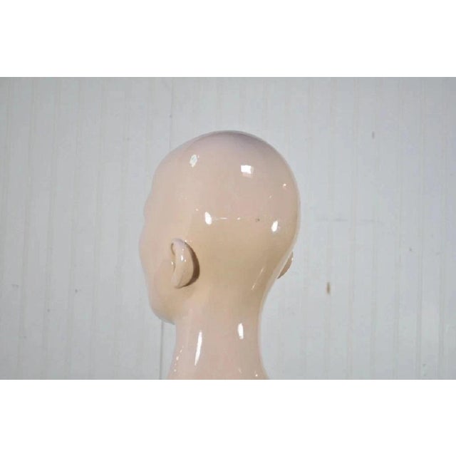 Mid 20th Century Vintage Female Woman Fiberglass Full Mannequin Dress Form Display on Stand For Sale - Image 5 of 12
