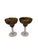 Mid-Century Modern Vintage Hand Blown Tortoise Shell Margarita Glasses - Set of 2 For Sale - Image 3 of 10