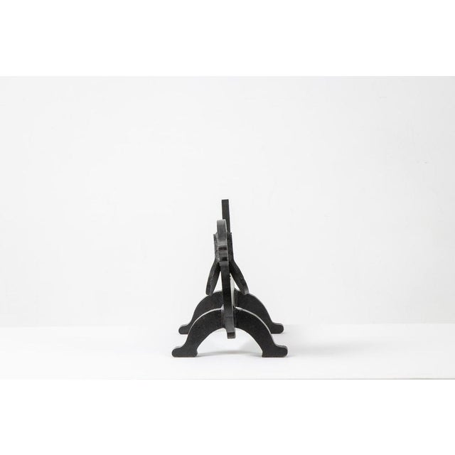Zoomorphic Wrought Iron Andirons by Edouard Shenck, 1950s, Set of 2 For Sale - Image 4 of 9